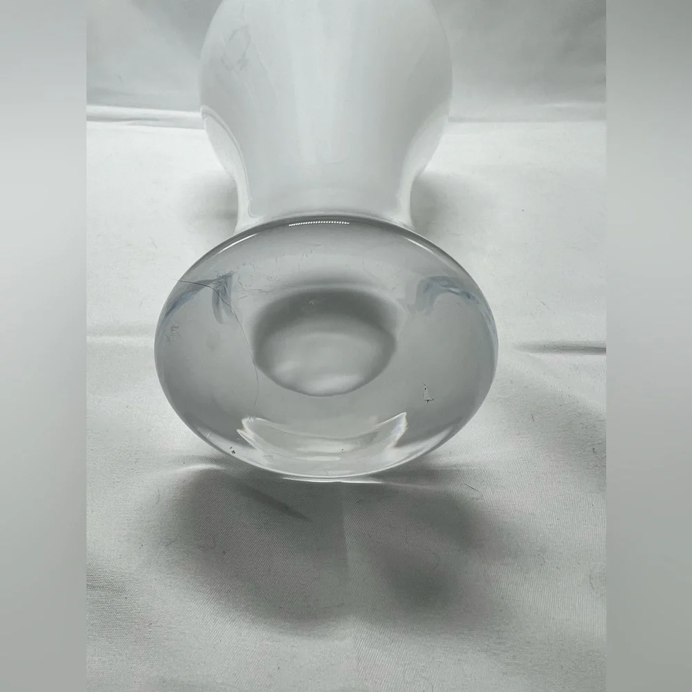 Elegant White Glass Vase